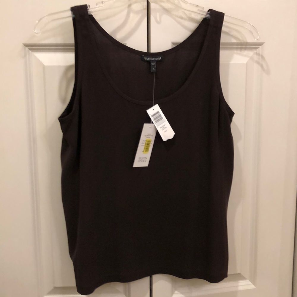 Eileen Fisher Dark Brown shell/tank